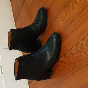Jeffrey Campbell Jermaine Ankle Boots in Black Leather